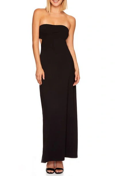 Susana Monaco Open Back Tube Maxi Dress In Black