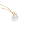 Ambush Silver Apple Charm Necklace In Metallic