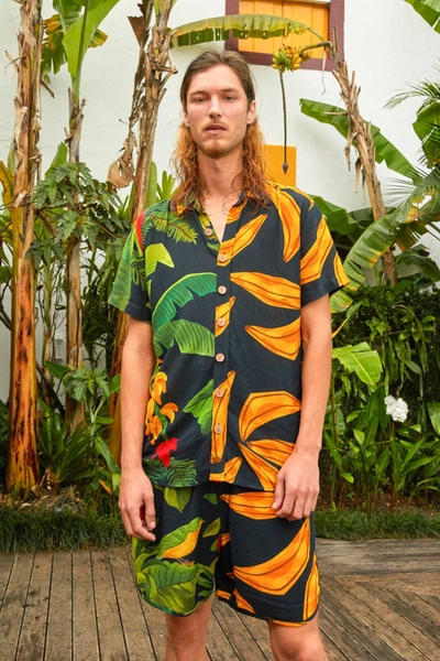 FARM RIO MIXED BLACK PRINTS UNI SHORTS 