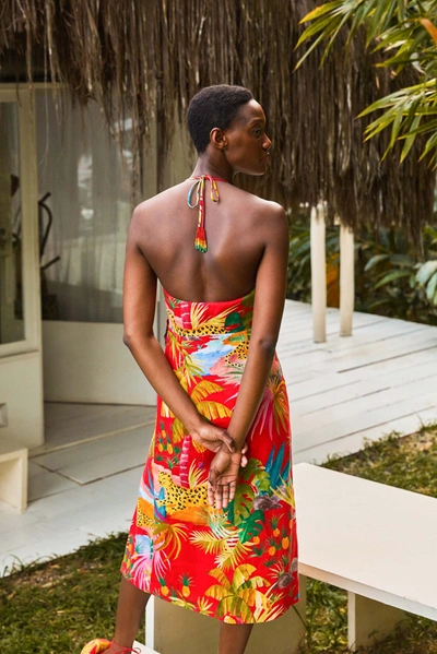 Farm Rio Tropical Jungle Bow Midi Dress | ModeSens