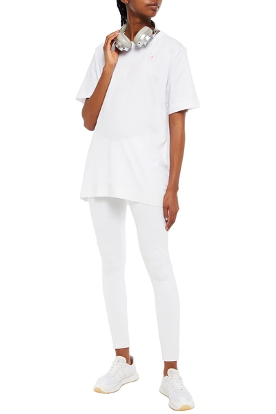 Adidas By Stella Mccartney Printed Organic Cotton-jersey T-shirt In White