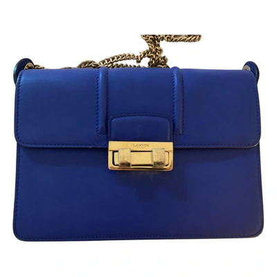 Pre-owned Lanvin Blue Leather Handbags