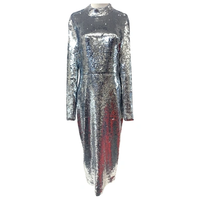 Pre-owned Veronica Beard Maxi Dress In Silver