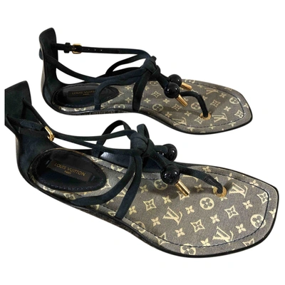 Pre-owned Louis Vuitton Sandal In Navy