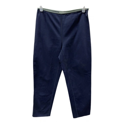 Pre-owned Prada Large Pants In Blue