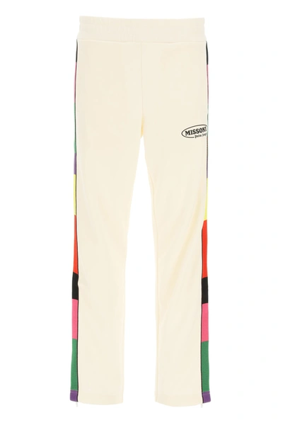 Palm Angels X Missoni Colour Block Trim Logo Track Pants In White