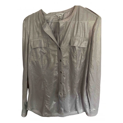 Pre-owned Calvin Klein Blouse In Silver