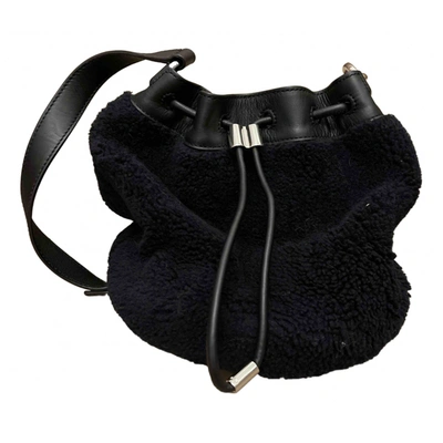 Pre-owned Alexander Wang Wool Crossbody Bag In Black