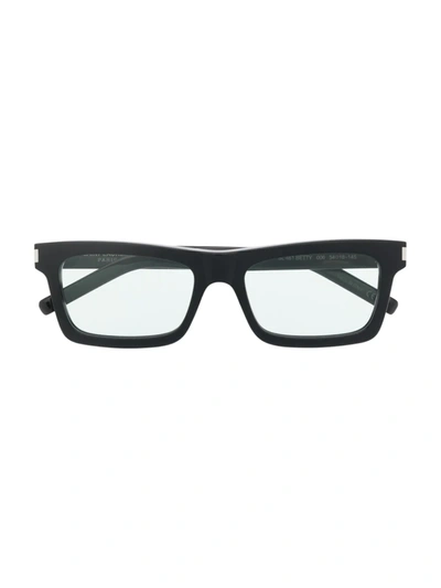 Saint Laurent 有色镜片方框太阳眼镜 In Black