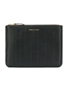 Comme Des Garçons Top Zip Pouch In Black