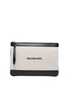 BALENCIAGA LOGO-PRINT CANVAS CLUTCH BAG,16730079