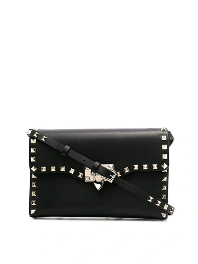 Valentino Garavani Rockstud Crossbody Bag In Black