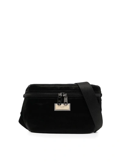 Dolce & Gabbana Black Logo Plaque Cross Body Bag