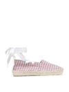 Thom Browne Removable Ankle Tie Espadrilles In Red