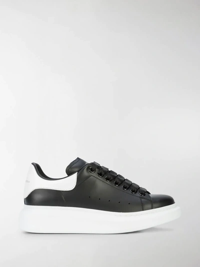 Alexander Mcqueen 厚底板鞋 In Black,white