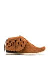 VISVIM CUT-OUT MOCCASIN ANKLE BOOTS,16738239