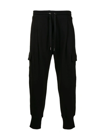 Dolce & Gabbana Drawstring Cuffed Track Trousers In Black