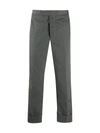 Thom Browne Classic Backstrap Side Tab Wool Pants In Grey