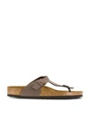 Birkenstock Buckle Detail Sandals In Brown