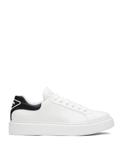 Prada Macro Low-top Sneakers In White