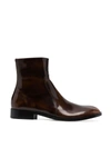 Maison Margiela Round Toe Boots In Brown