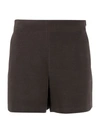 Valentino High-waisted Knitted Shorts In Brown