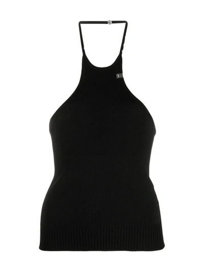 Alyx Butterfly Halterneck Top In Black