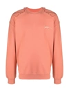 Ader Error Kaput Embroidered-logo Cotton Sweatshirt In Pink