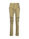 BALMAIN RIPPED MULTI-POCKET SKINNY JEANS,16104212