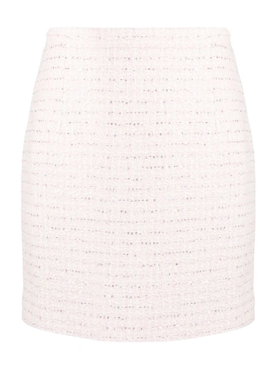 Alessandra Rich High-waisted Tweed Skirt In Pink