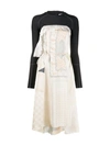 MARINE SERRE LAYERED FLORAL-PRINT DRESS,15487395
