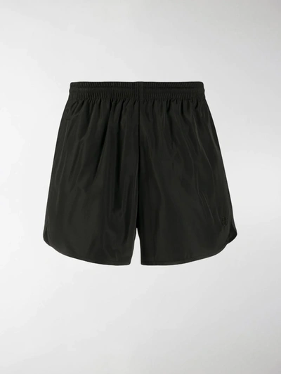 Balenciaga Bb-embroidered Shell Shorts In Black