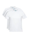 Prada Triangle-logo T-shirt (pack Of Three) In White
