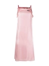 Miu Miu Pink Embroidered Voile Slip Dress In Pink
