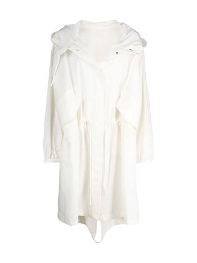 Jil Sander Essential Outdo Casual Jacket In White Cotton