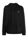 Ader Error Logo-patch Drawstring Hoodie In Black