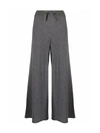 Jil Sander Drawstring Cashmere Wide-leg Trousers In Grey