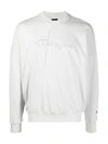 Rick Owens Beige Champion Edition Pullover Sweatshirt In White