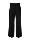 Valentino Cropped Silk-satin Crepe Wide-leg Pants In Black