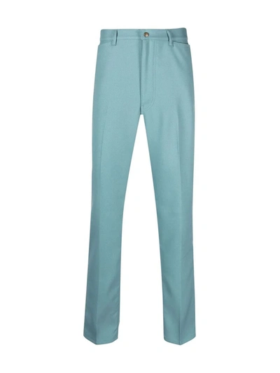 Needles Pressed-crease Straight-leg Trousers In Blue