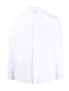 Valentino Concealed Front Button Placket Shirt In 白色