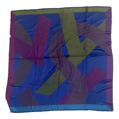 Pre-owned Saint Laurent Cashmere Scarf In Blue