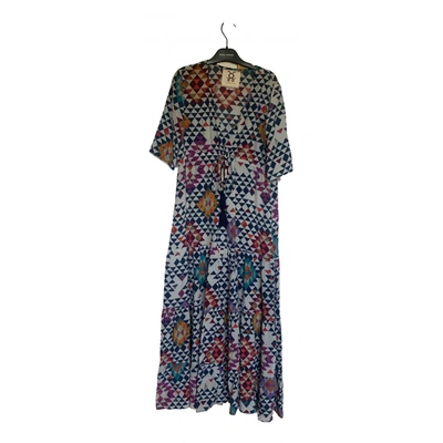 Pre-owned Figue Silk Maxi Dress In Multicolour