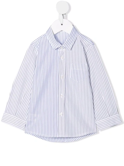 Il Gufo Babies' Stripe-print Shirt In 白色