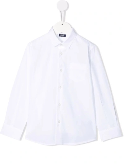 Il Gufo Babies' Plain Button-down Shirt In 白色