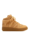 Isabel Marant 30mm Brooklee Leather High Top Sneakers In Beige