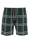 BURBERRY BURBERRY CHECKED DRAWSTRING SWIM SHORTS