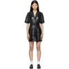 Ganni Future Oleatex Fitted Minidress In 099 Black
