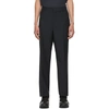 VALENTINO NAVY MOHAIR & WOOL TROUSERS