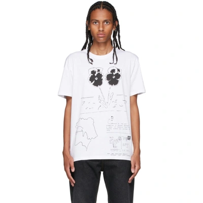 Loewe Pansy-collage Print Cotton-jersey T-shirt In White